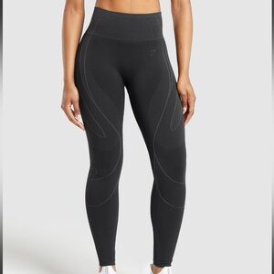 Gym Shark Contour Heart Seamless Leggings Black